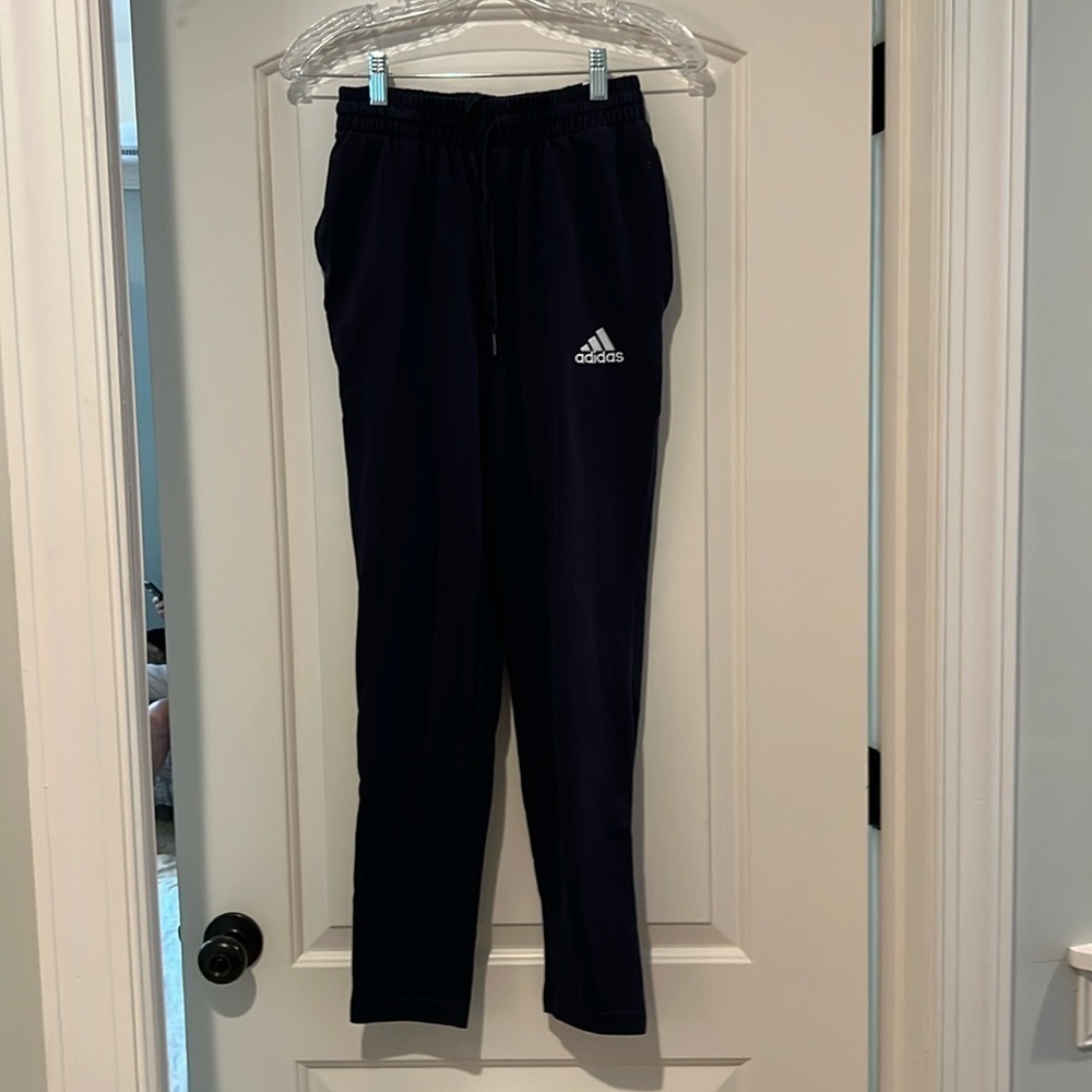 Adidas Navy Exercise Sweat Pants with pockets. Size S